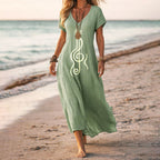 Women’s V-Neck Floral Maxi Dress