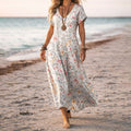 Women’s V-Neck Floral Maxi Dress