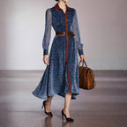 Women’s Leopard Print Midi Shirt Dress