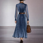 Women’s Leopard Print Midi Shirt Dress