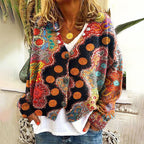 Women’s Colorful Oversized Button Cardigan