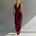 Women’s Halter-Neck Wide-Leg Jumpsuit