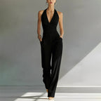 Women’s Halter-Neck Wide-Leg Jumpsuit