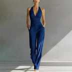 Women’s Halter-Neck Wide-Leg Jumpsuit