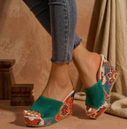 Women’s Printed Platform Wedge Slide Sandals