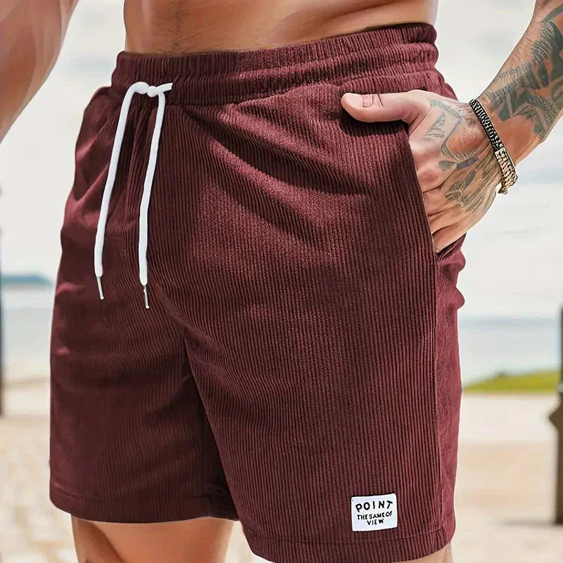 Men's Corduroy Drawstring Shorts