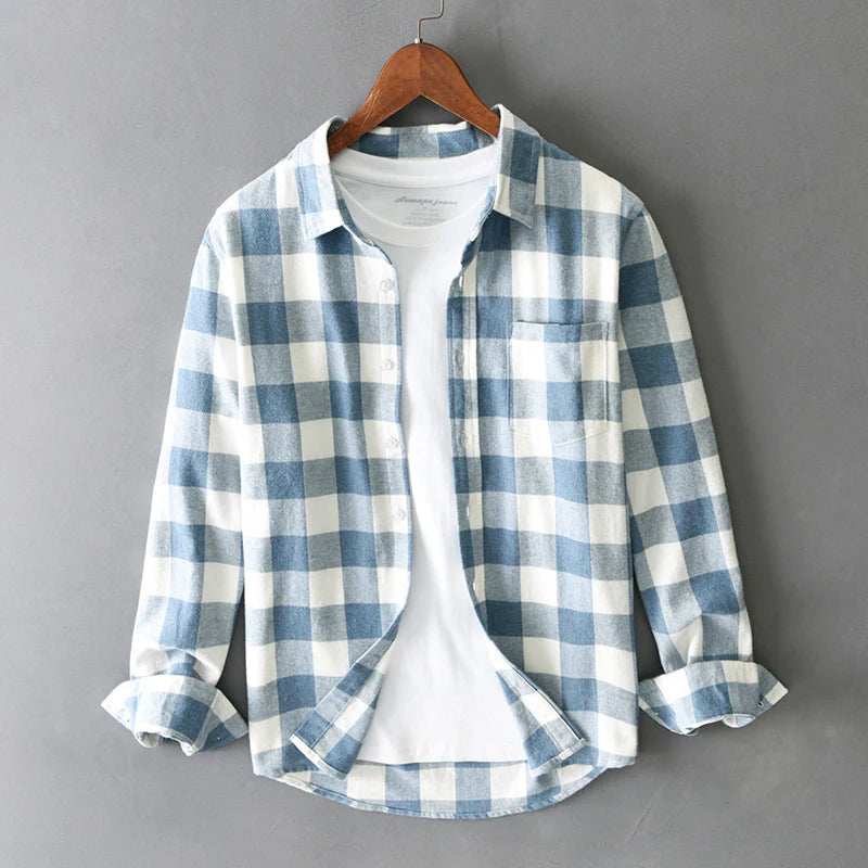 Men's Long Sleeve Plaid Shirt