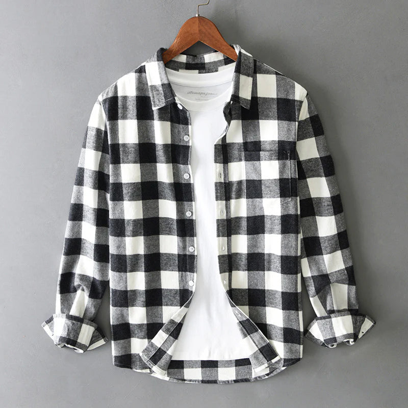 Men's Long Sleeve Plaid Shirt