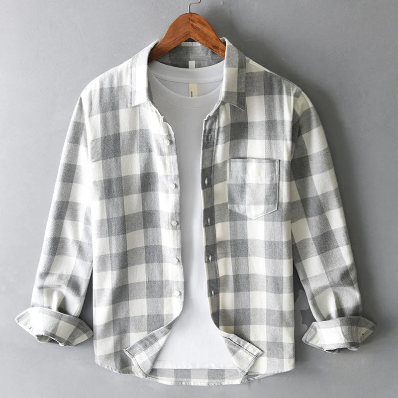 Men's Long Sleeve Plaid Shirt