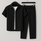 Men’s Textured Shirt and Pants Set