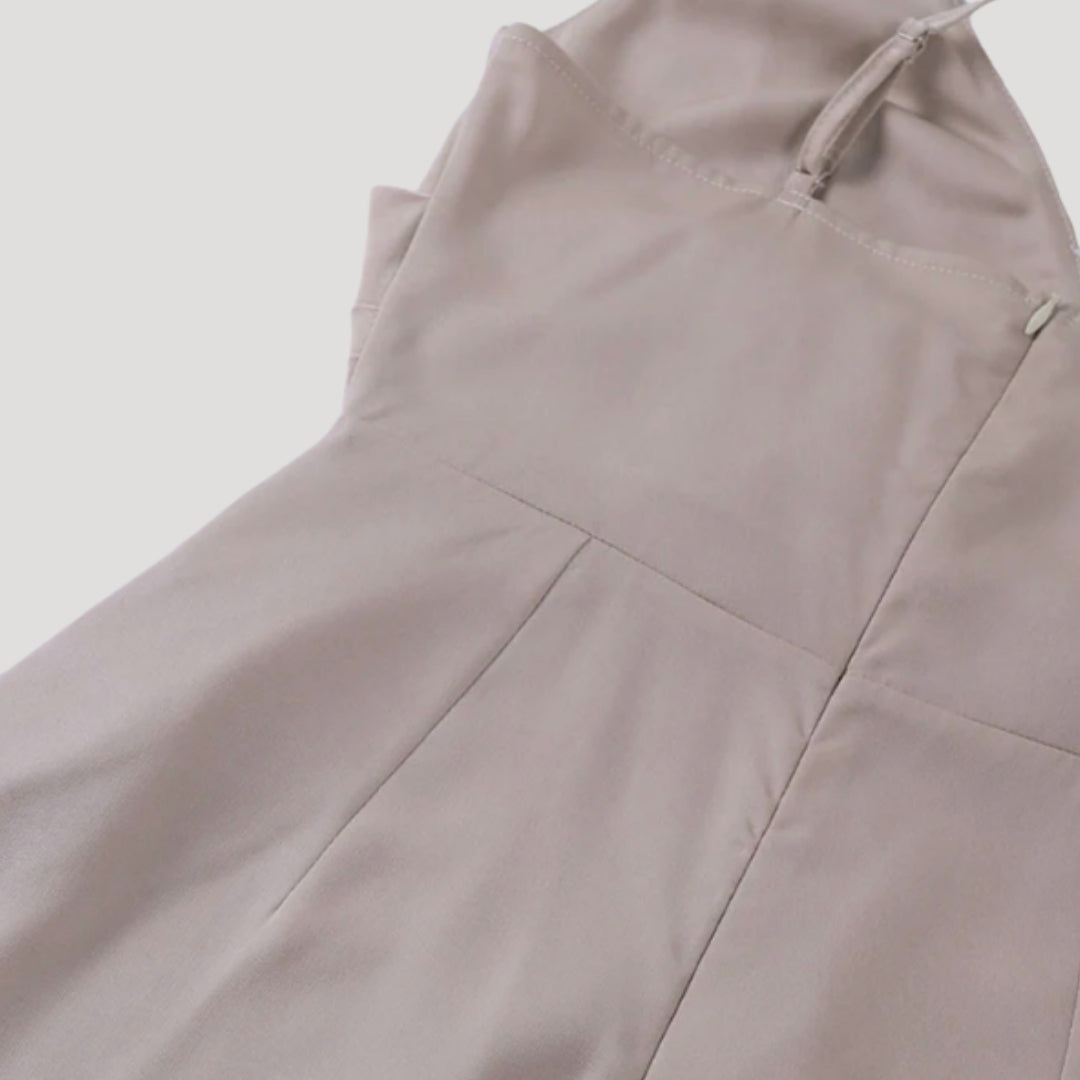 Women’s Cowl Neck Slit Maxi Dress