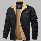 Men's Sherpa-Lined Button-Front Jacket