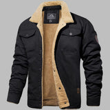 Men's Sherpa-Lined Button-Front Jacket