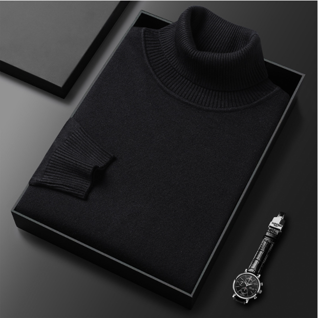 Men's Turtleneck Knit Sweater