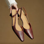 Women's Pointed Toe Slingback Low Heel Pumps