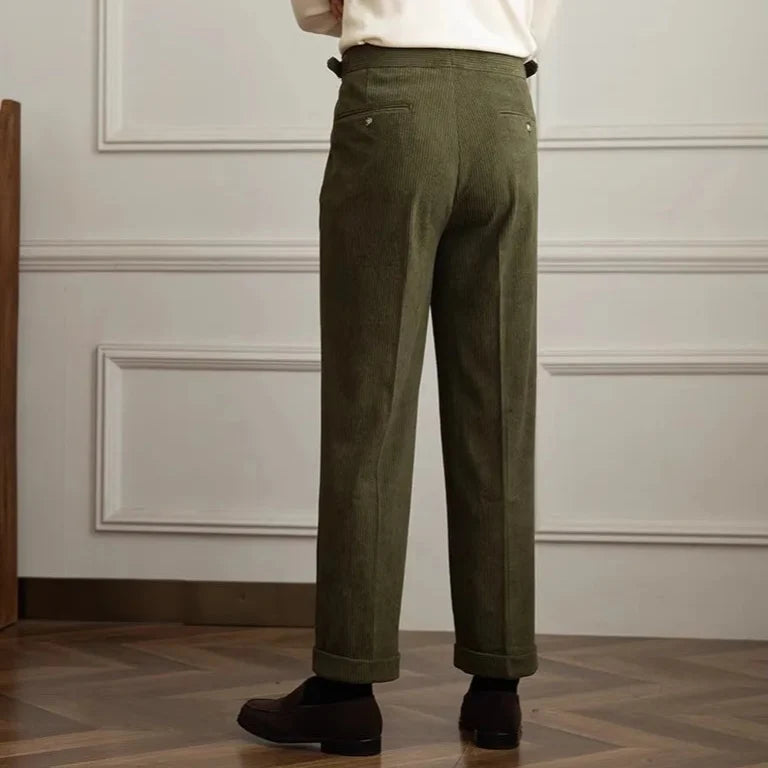 Men's Pleated Cuffed Dress Pants