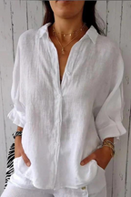 Women's Relaxed Button Down Blouse