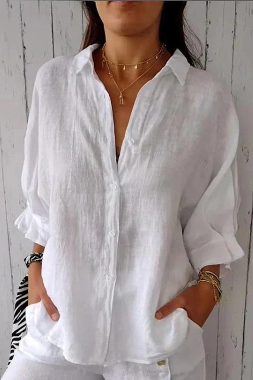 Women's Relaxed Button Down Blouse