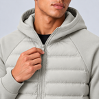 Men's Hooded Quilted Zip-Up Jacket