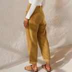 Women's High Waisted Straight Leg Corduroy Pants