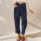 Women's High Waisted Straight Leg Corduroy Pants
