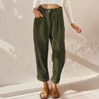 Women's High Waisted Straight Leg Corduroy Pants