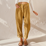 Women's High Waisted Straight Leg Corduroy Pants