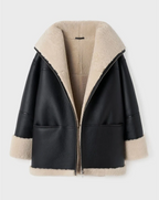 Women's Oversized Jacket with Contrast Trim