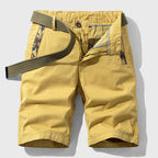 Men’s Belted Knee-Length Casual Shorts