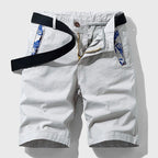 Men’s Belted Knee-Length Casual Shorts