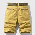 Men’s Belted Knee-Length Casual Shorts