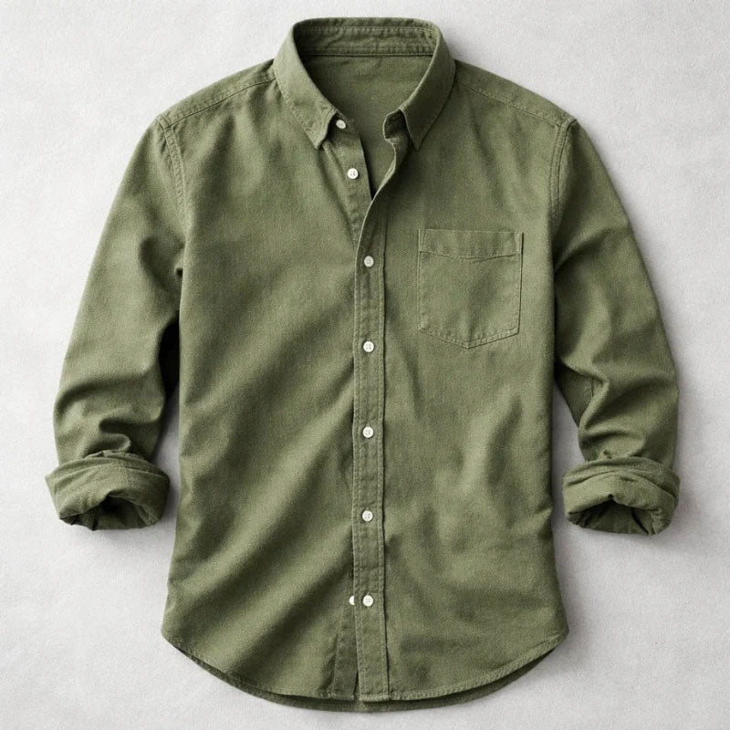 Men’s Casual Denim Button-Up Shirt