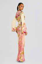 Women's Floral Long Sleeve Maxi Dress