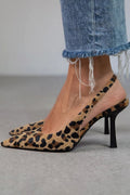 Women's Leopard Slingback Heels