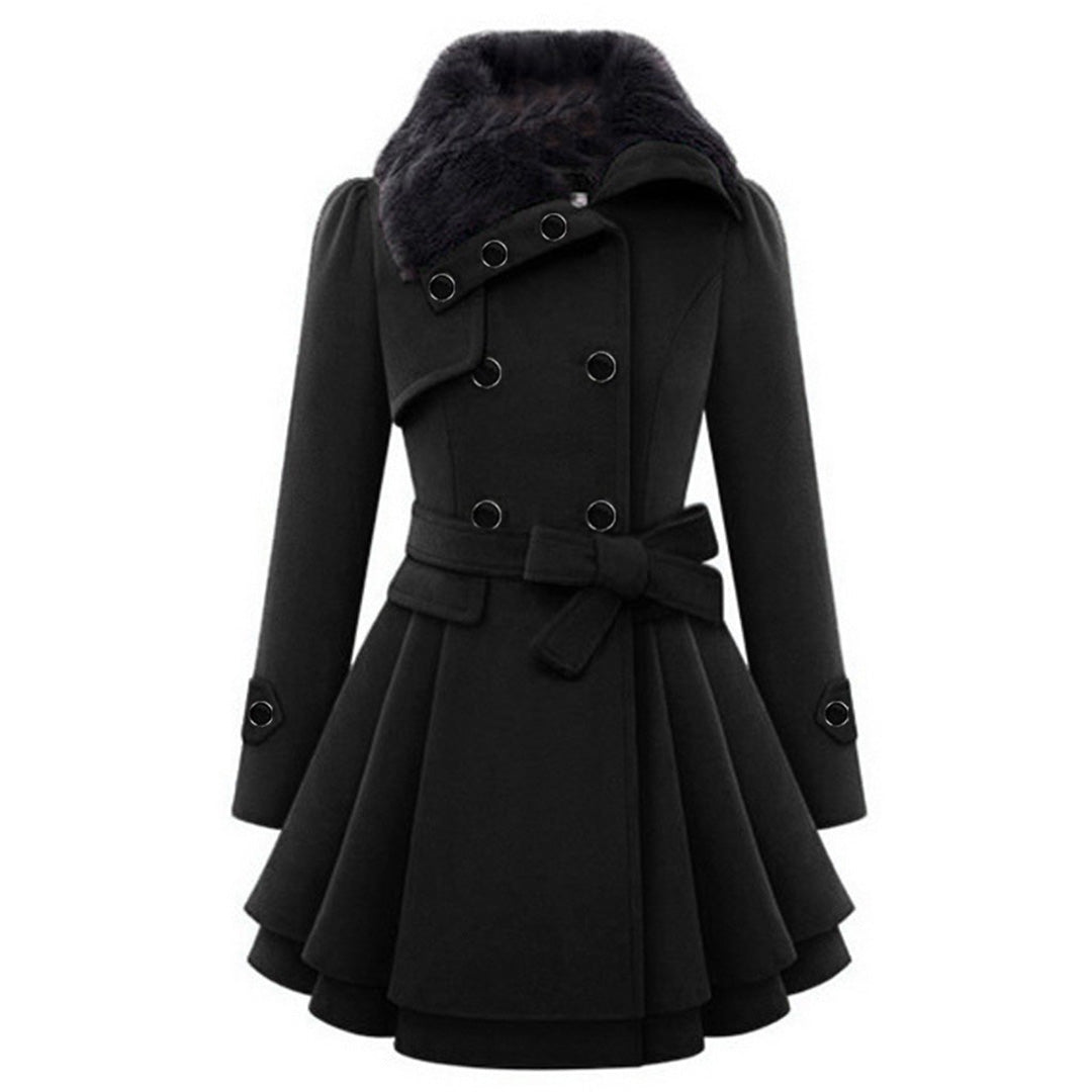 Women’s Double-Breasted Belted Winter Coat