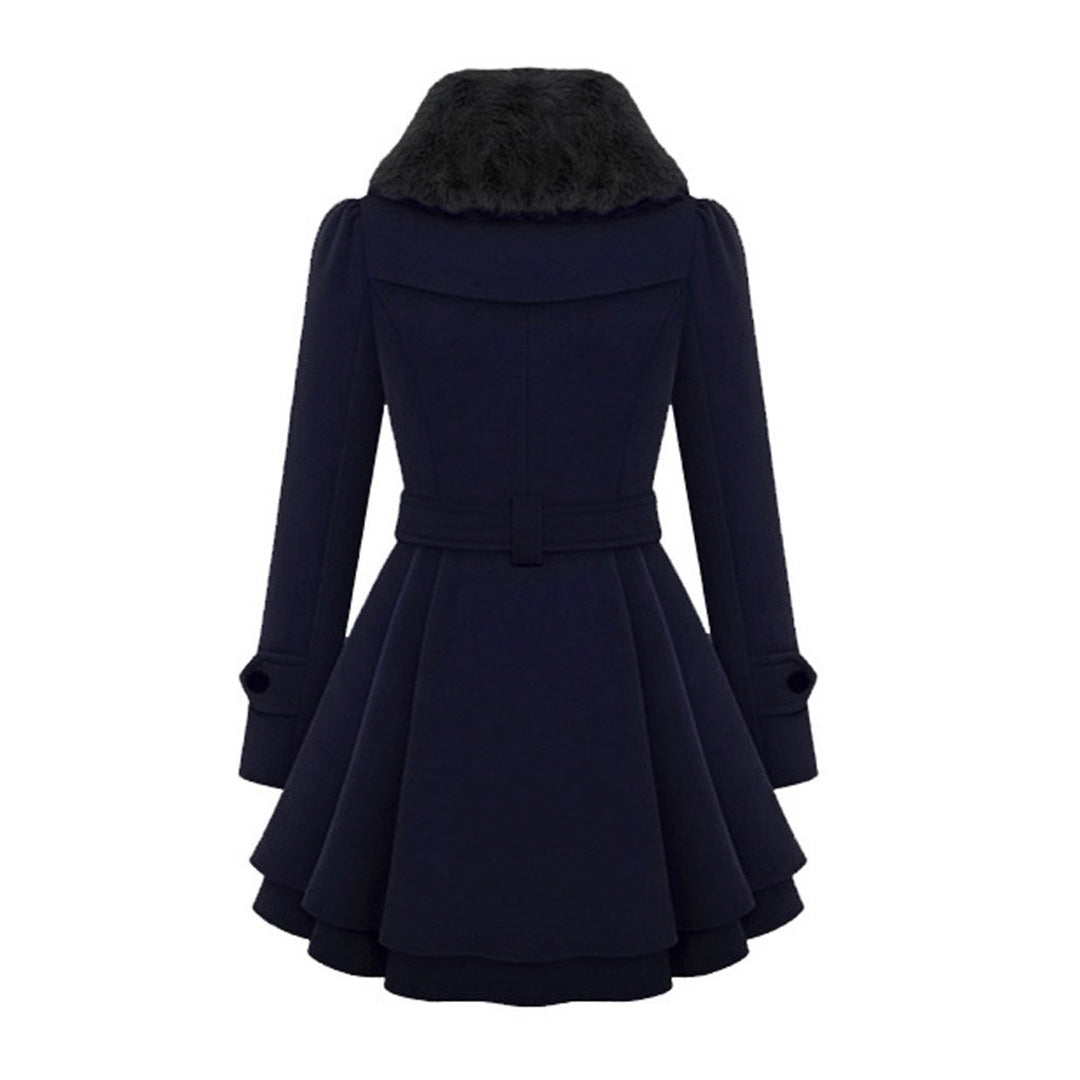 Women’s Double-Breasted Belted Winter Coat