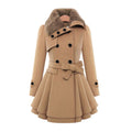 Women’s Double-Breasted Belted Winter Coat