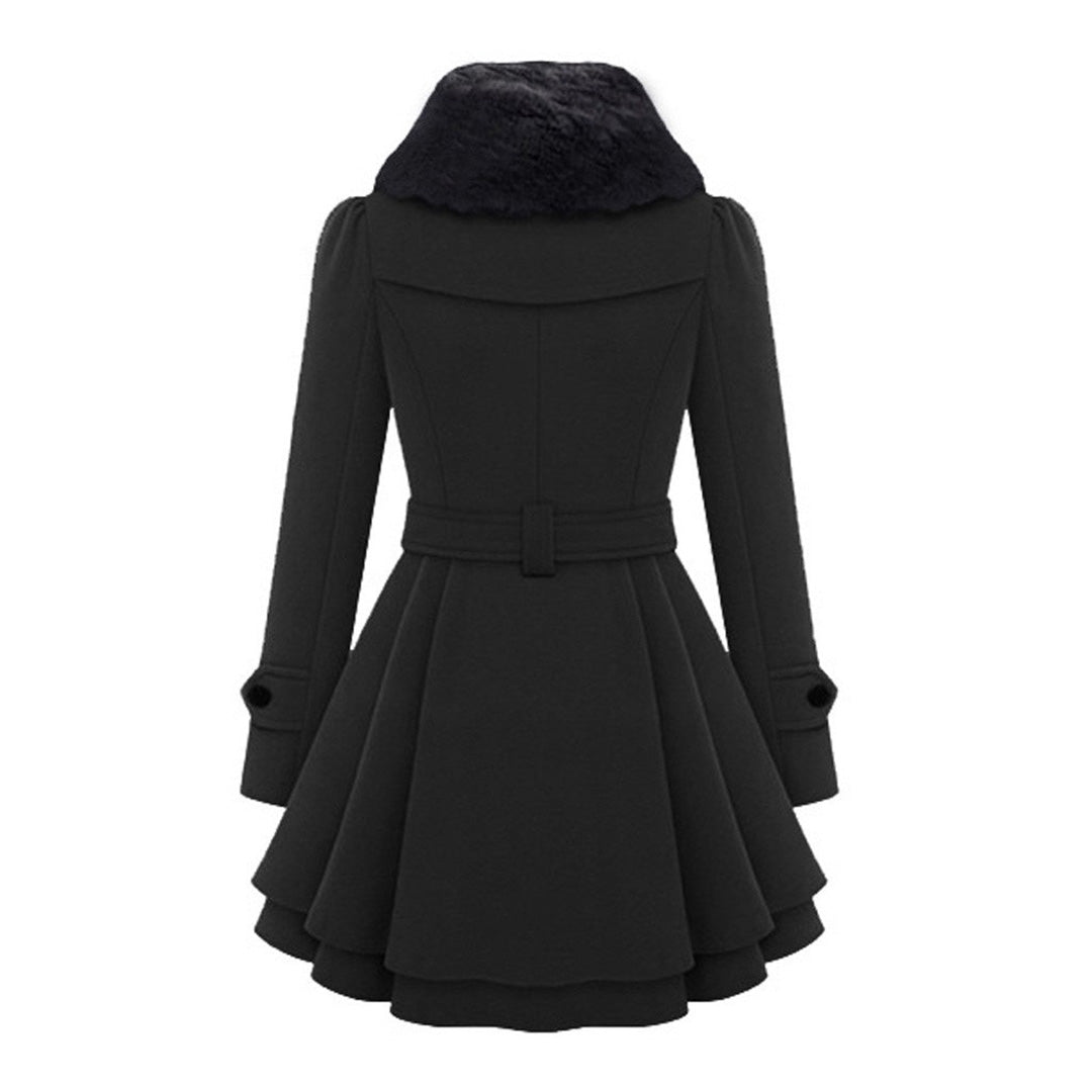 Women’s Double-Breasted Belted Winter Coat