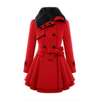 Women’s Double-Breasted Belted Winter Coat