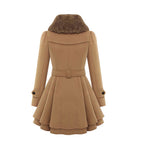 Women’s Double-Breasted Belted Winter Coat