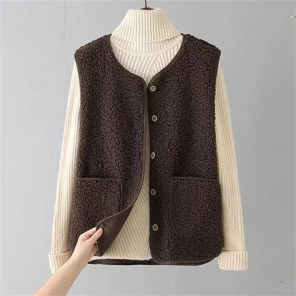 Women’s Textured Button-Front Vest