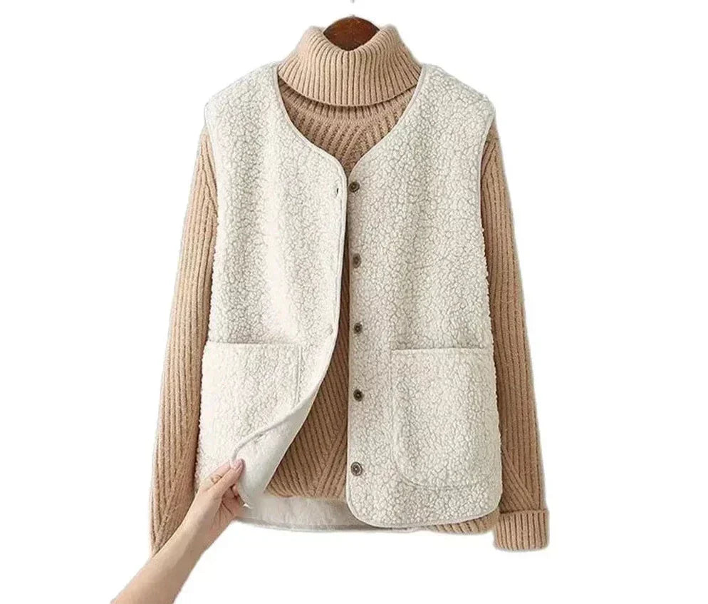 Women’s Textured Button-Front Vest
