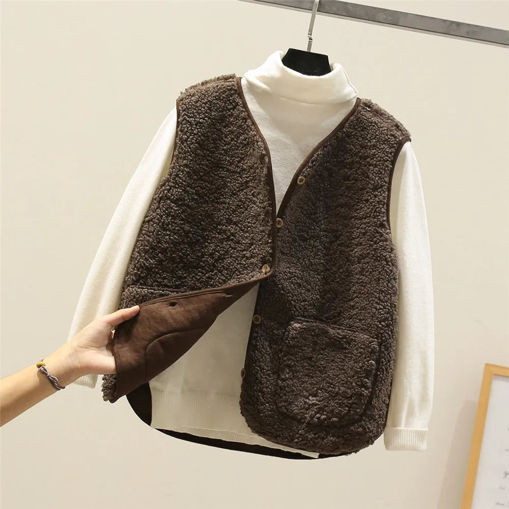 Women’s Textured Button-Front Vest