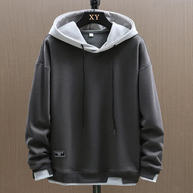 Men's Pullover Hoodie With Drawstring Hood