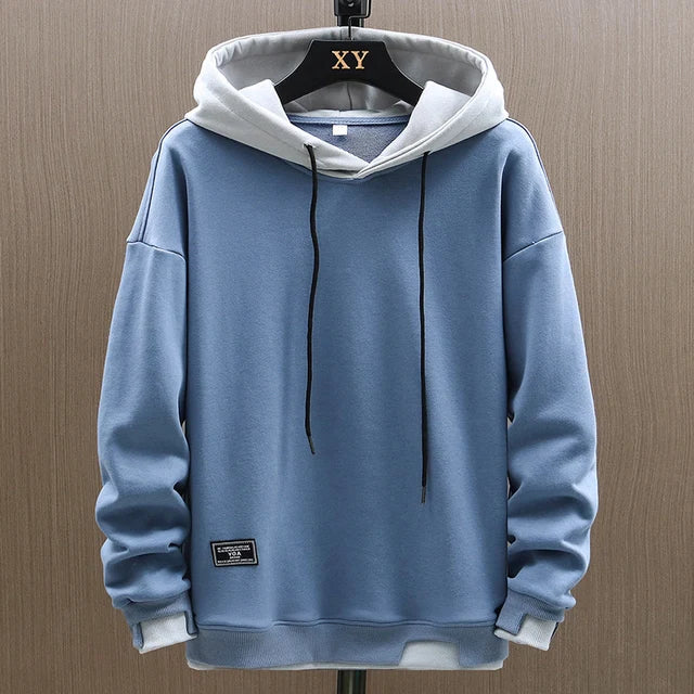 Men's Pullover Hoodie With Drawstring Hood