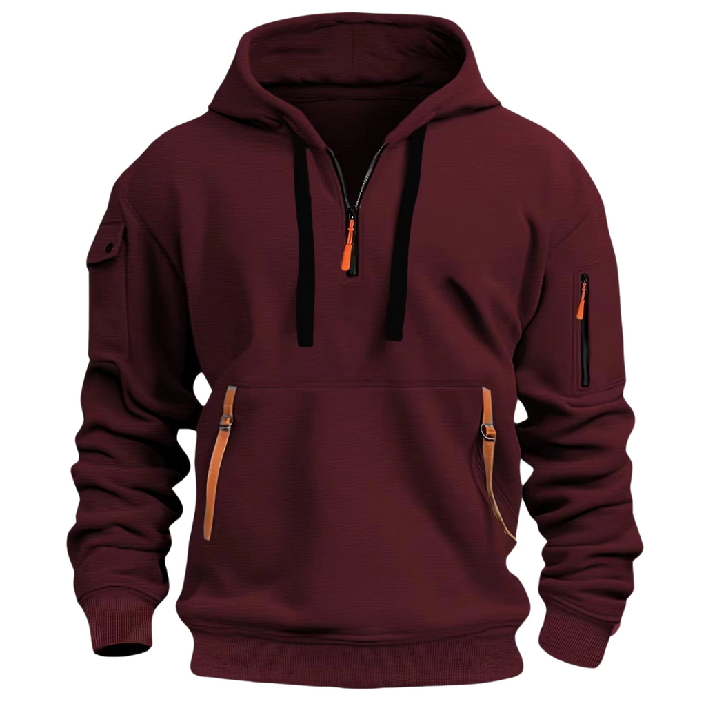 Men's Utility Half-Zip Pullover Hoodie
