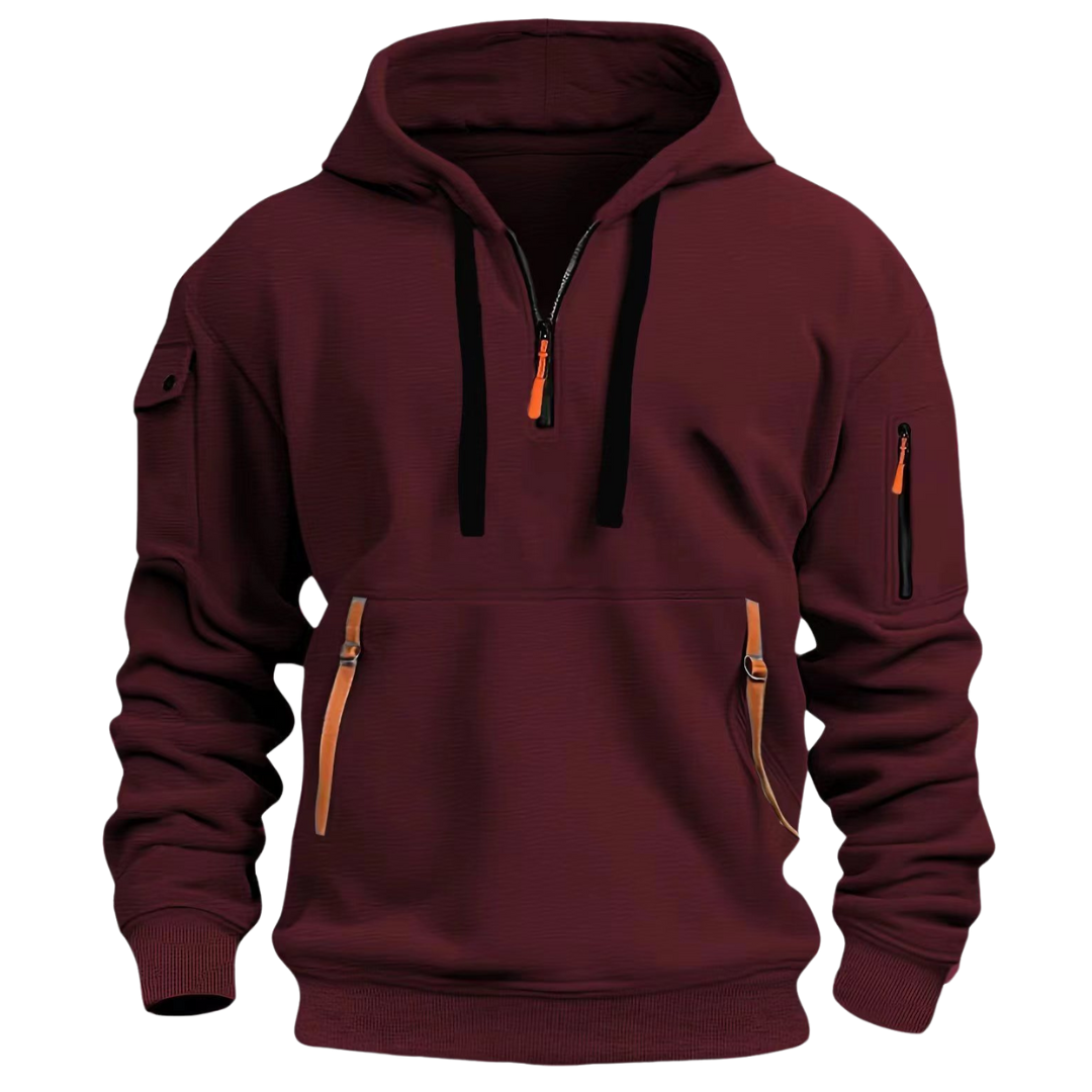 Men's Utility Half-Zip Pullover Hoodie
