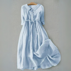 Women’s Tie-Waist Button-Front Maxi Dress