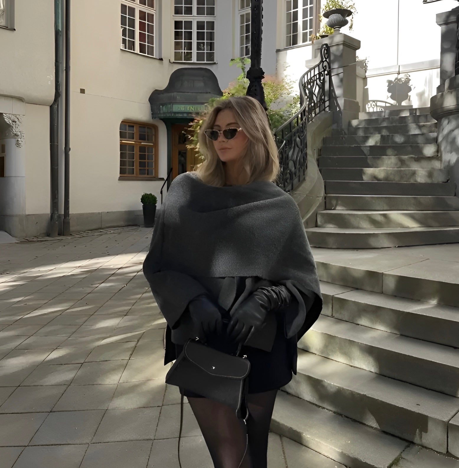 Women’s Asymmetrical Draped-Neck Knit Sweater