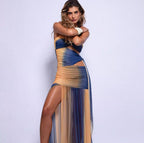 Women's Cutout Mesh Maxi Dress